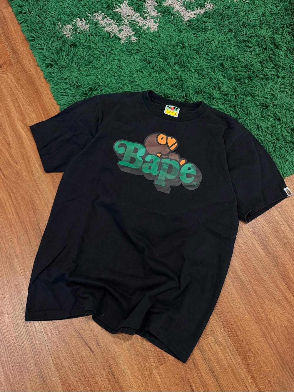 Bape - Logo Tee - Black - Size M - Preowned
